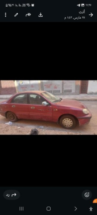 دايو لانوس 2 2007 أحمر يدوي مستعملة للبيع في بورسعيد