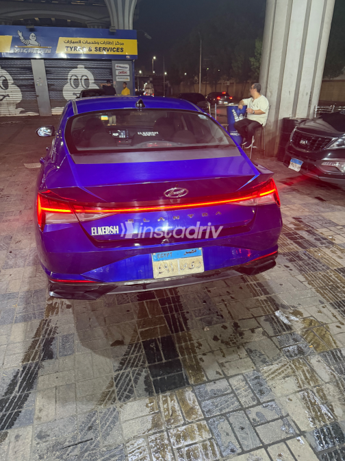 Hyundai Elantra CN7 2021 Blue Automatic Used for Sale in Heliopolis - 4