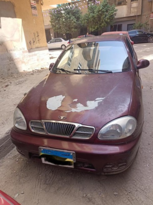 Daewoo Lanos 2003 Dark Red Automatic Used for Sale in Cairo