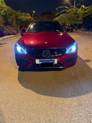 Mercedes C 180 2015 Dark Red Automatic Used for Sale in Cairo
