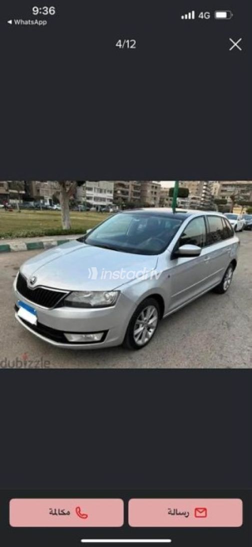 Skoda Rapid Spaceback 2015 White Automatic Used for Sale in Greater Cairo ( Cairo + Giza) - 1