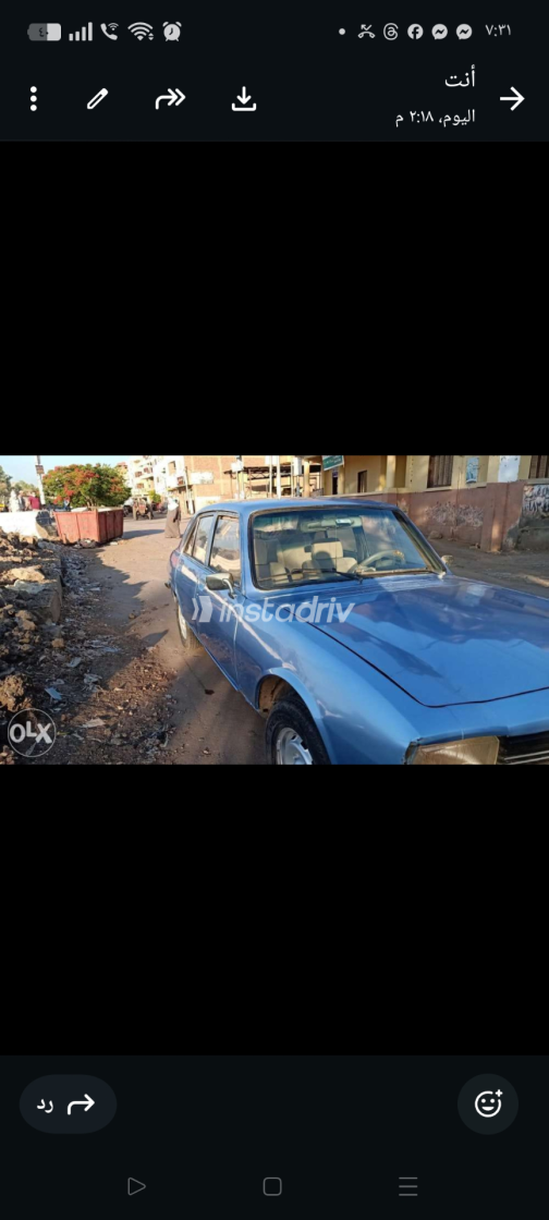 بيجو 504 1976 أبيض يدوي مستعملة للبيع في المنصورة - 1