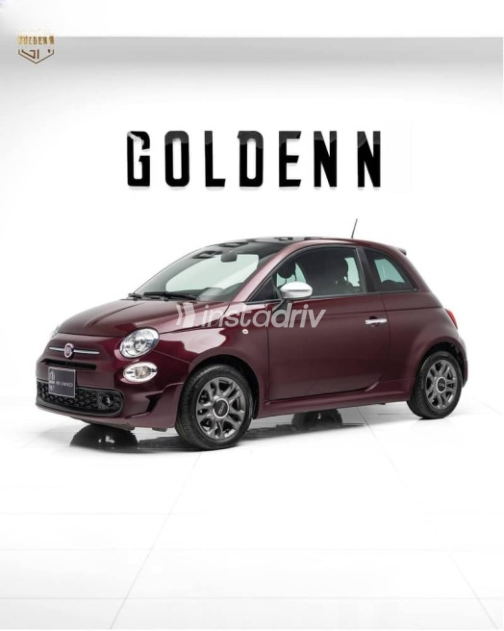 Fiat 500 2021 Burgundy Automatic Used for Sale in Cairo - 3