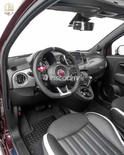 Fiat 500 2021 Burgundy Automatic Used for Sale in Cairo - 5