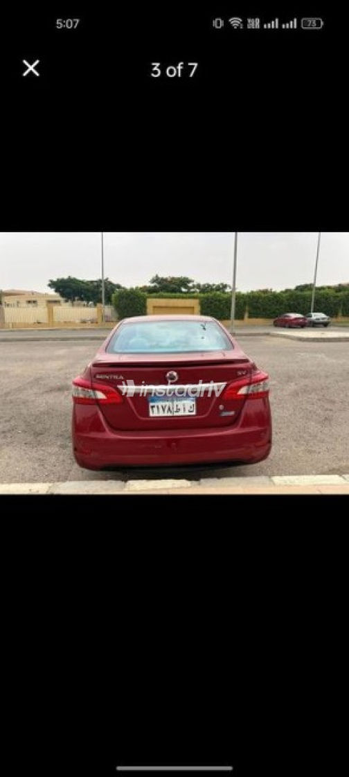 Nissan Sentra 2014 Dark Red Automatic Used for Sale in Nasr city - 2