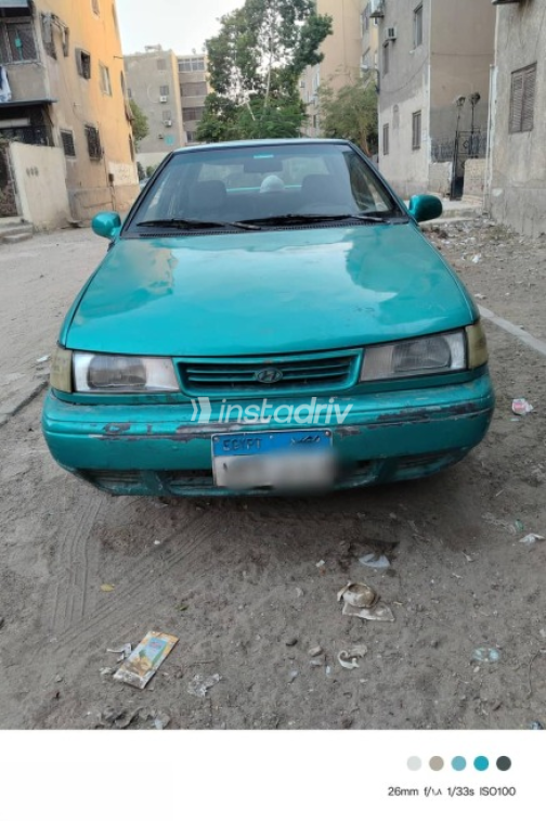 Hyundai Excel 1996 Dark Blue Manual Used for Sale in Cairo - 3