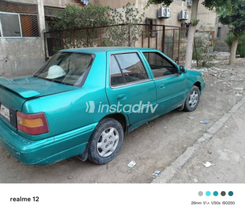 Hyundai Excel 1996 Dark Blue Manual Used for Sale in Cairo - 5