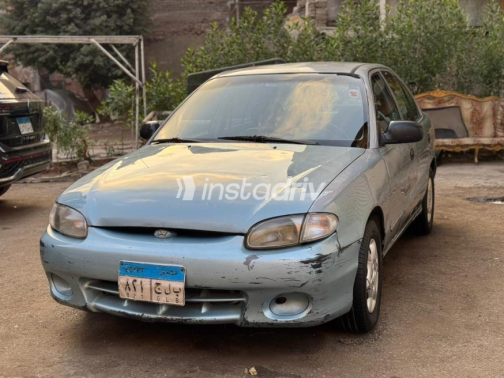 Hyundai Accent 2000 Cyan Automatic Used for Sale in El Minya - 4