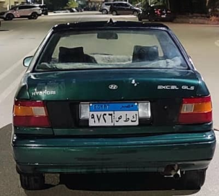هيونداي اكسيل 1995 أخضر يدوي مستعملة للبيع في القاهرة