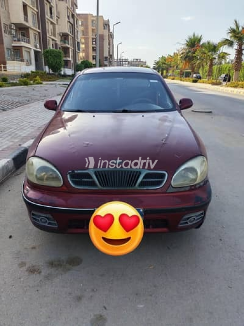 Daewoo Lanos 2008 Burgundy Manual Used for Sale in Giza - 1