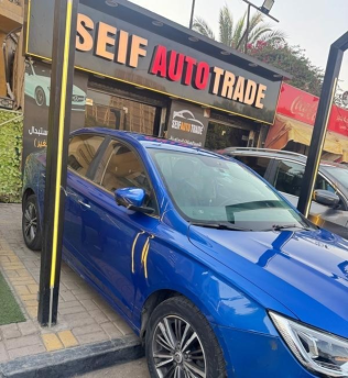 MG 5 2020 Dark Blue Automatic Used for Sale in Heliopolis