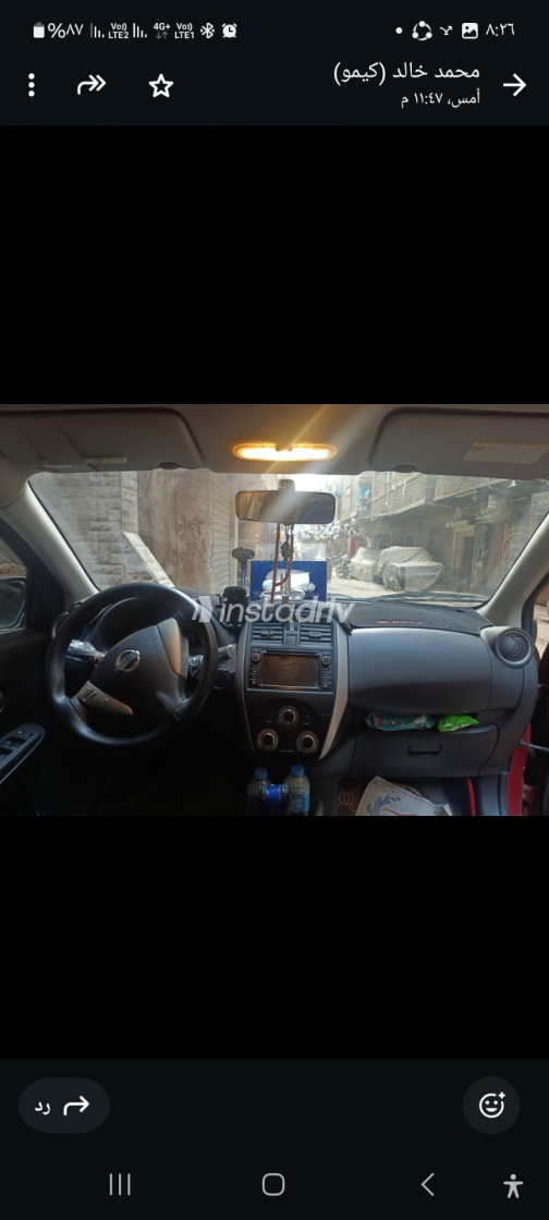 نيسان صنى 2017 أحمر أوتوماتيك مستعملة للبيع في القليوبية‎‎ - 5