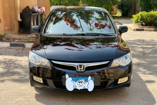 Honda Civic 2007 Black Automatic Used for Sale in Giza