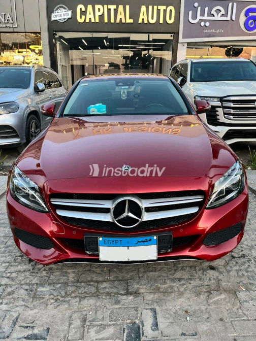 Mercedes C 180 2018 Red Automatic Used for Sale in Giza - 2