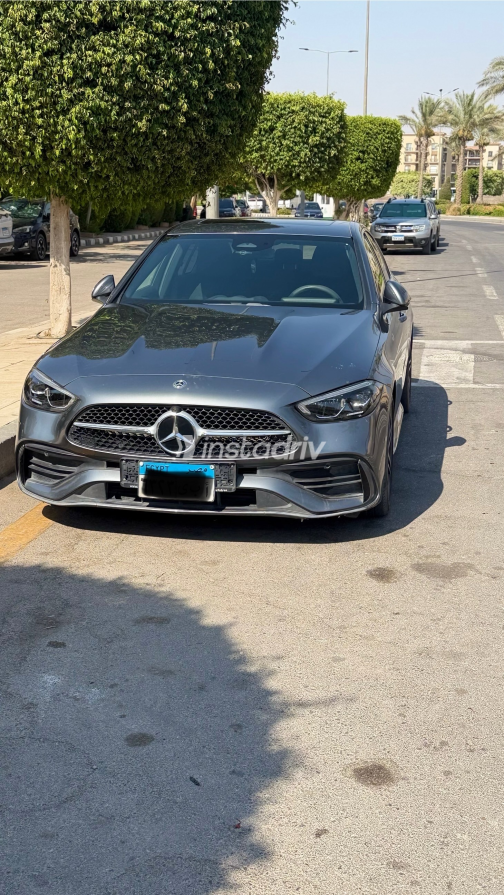 Mercedes C 200 2022 Gray Automatic Used for Sale in Cairo - 1
