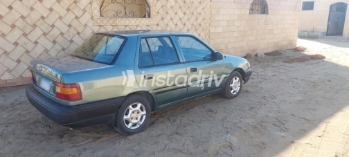 هيونداي اكسيل 1997 أخضر غامق يدوي مستعملة للبيع في دمياط - 2