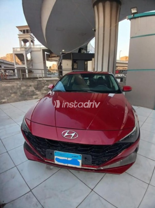 هيونداي إلنترا 2021 أحمر أوتوماتيك مستعملة للبيع في مدينة نصر - 1