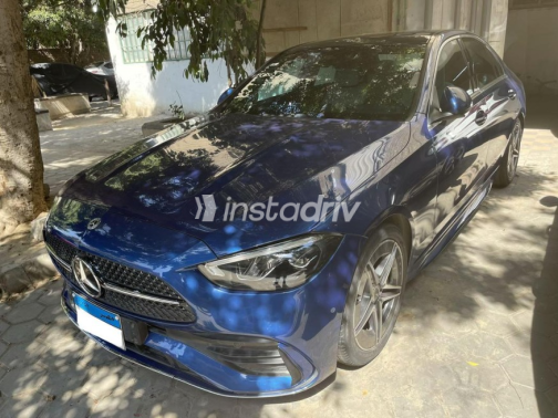 Mercedes C 180 2022 Dark Blue Automatic Used for Sale in Cairo - 2