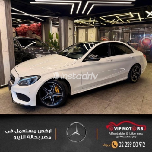 Mercedes C 180 2018 White Automatic Used for Sale in Cairo - 2