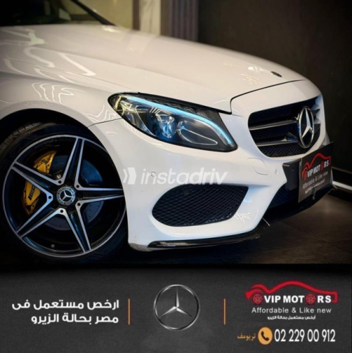 Mercedes C 180 2018 White Automatic Used for Sale in Cairo - 6