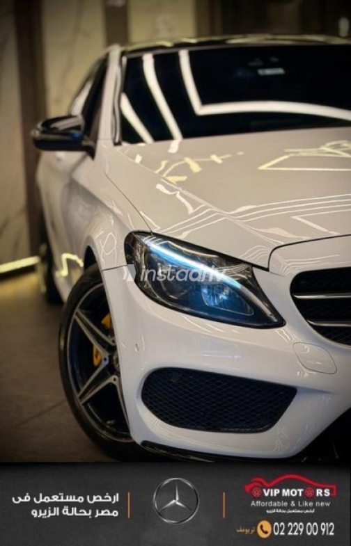 Mercedes C 180 2018 White Automatic Used for Sale in Cairo - 7