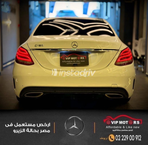 Mercedes C 180 2018 White Automatic Used for Sale in Cairo - 8
