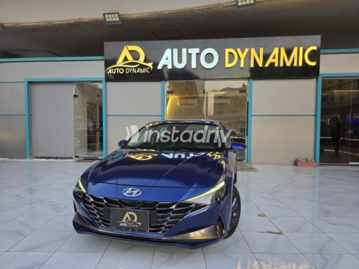 Hyundai Elantra 2021 Dark Blue Automatic Used for Sale in Nasr city - 2