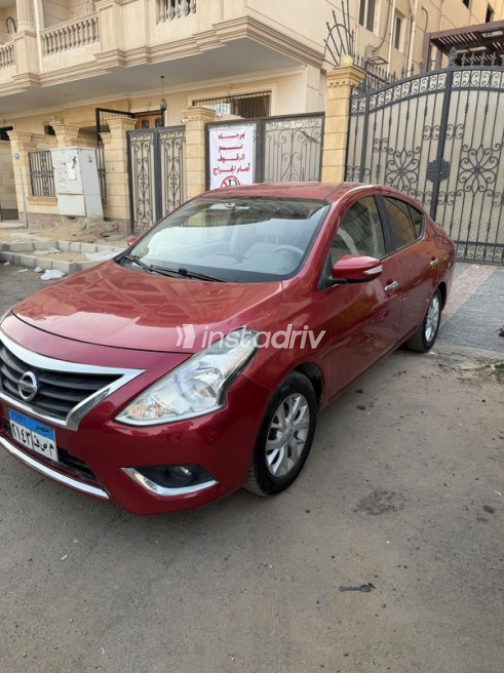 Nissan Sunny 2020 Dark Red Automatic Used for Sale in Nasr city - 1