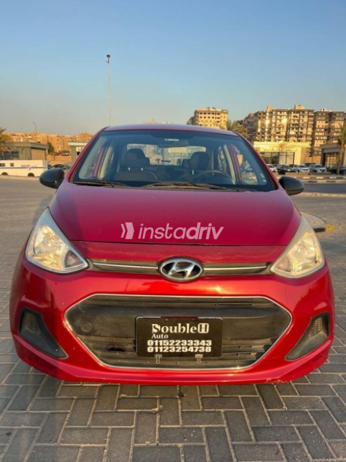 هيونداي جراند i10 2015 أحمر غامق أوتوماتيك مستعملة للبيع في مدينة نصر - 9