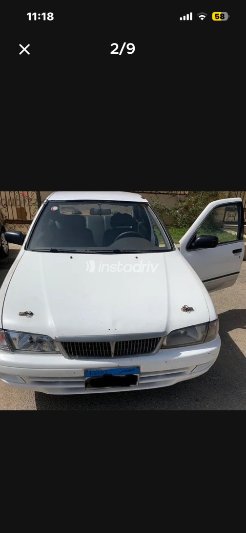 نيسان صنى 2000 أبيض يدوي مستعملة للبيع في القاهرة - 8