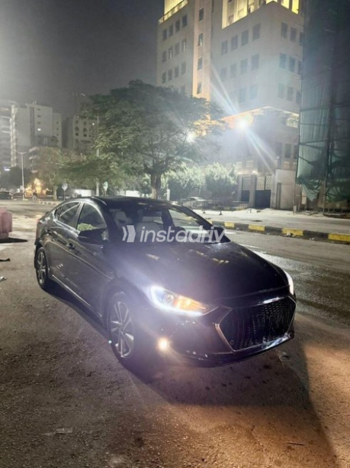هيونداي إلنترا اى دى 2019 أسود أوتوماتيك مستعملة للبيع في الدقى - 2
