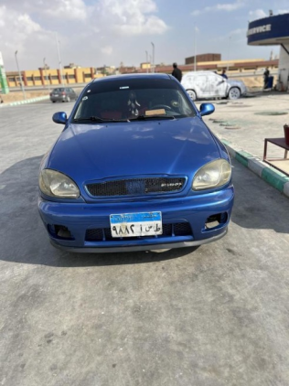 Daewoo Lanos 2003 Blue Manual Used for Sale in Suez 