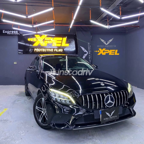 Mercedes C 180 2020 Black Automatic Used for Sale in Cairo - 6
