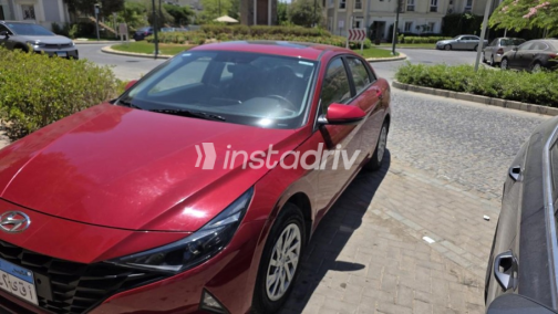 Hyundai Elantra CN7 2022 Dark Red Automatic Used for Sale in Cairo - 2