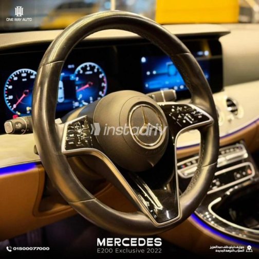 مرسيدس E 200 2022 أسود أوتوماتيك مستعملة للبيع في القاهرة - 9