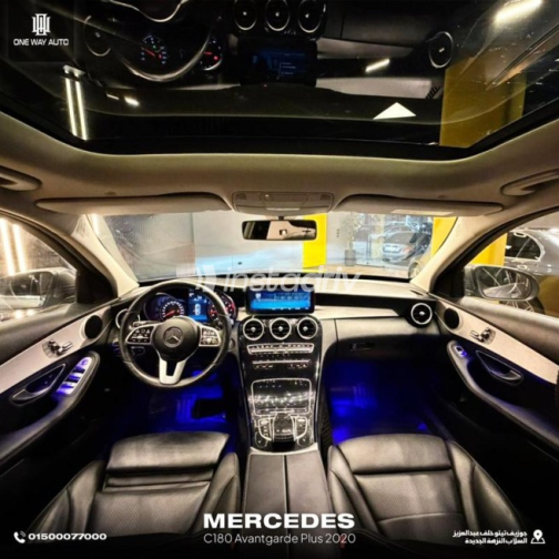 Mercedes C 180 2020 Gray Automatic Used for Sale in Nasr city - 3