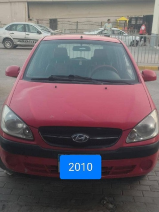 هيونداي جيتز 2010 أحمر أوتوماتيك مستعملة للبيع في مصر الجديدة
