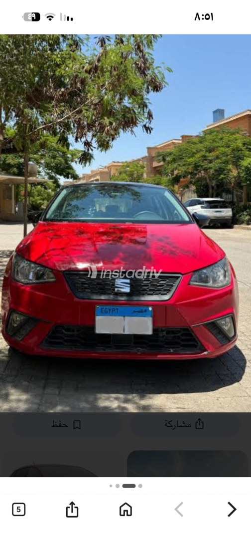 Seat Ibiza 2021 Red Automatic Used for Sale in Greater Cairo ( Cairo + Giza) - 1