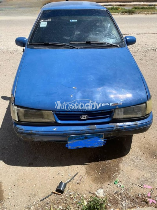 Hyundai Excel 1995 Dark Blue Manual Used for Sale in Giza - 3