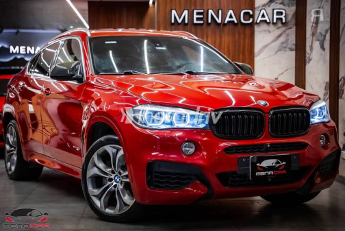 بي ام دبليو X6 M 2018 أحمر أوتوماتيك مستعملة للبيع في القاهرة - 2
