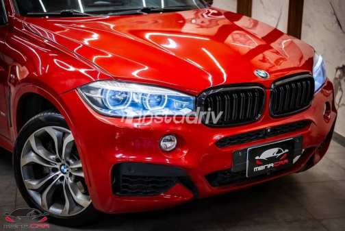 بي ام دبليو X6 M 2018 أحمر أوتوماتيك مستعملة للبيع في القاهرة - 5
