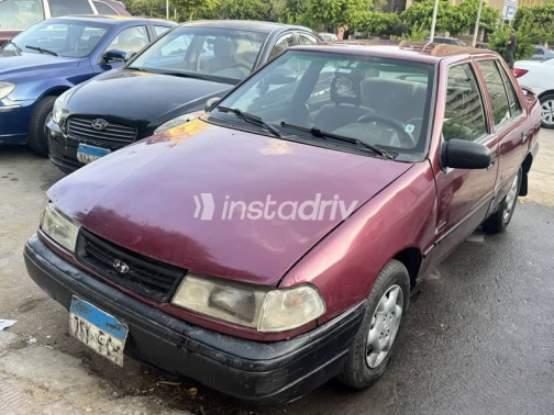 Hyundai Excel 1996 Burgundy Manual Used for Sale in Cairo - 3