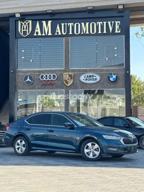 Skoda Octavia 2022 Dark Blue Automatic Used for Sale in Heliopolis - 8