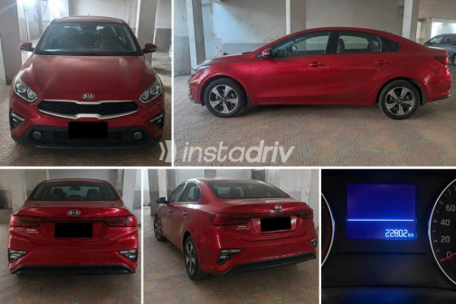 Kia Grand Cerato 2018 Dark Red Automatic Used for Sale in Damietta - 1
