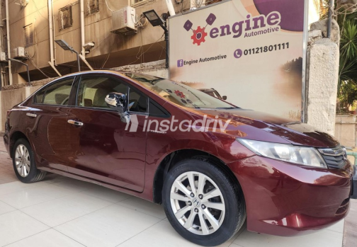 Honda Civic 2012 Red Automatic Used for Sale in Nasr city - 3
