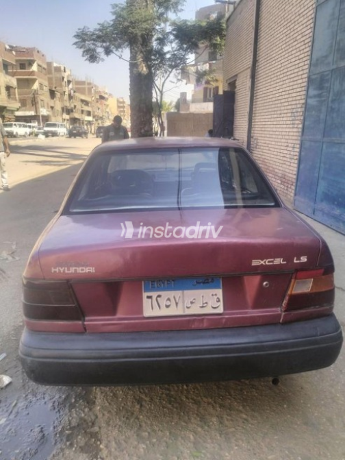 هيونداي اكسيل 1996 أحمر غامق أوتوماتيك مستعملة للبيع في القليوبية‎‎ - 3