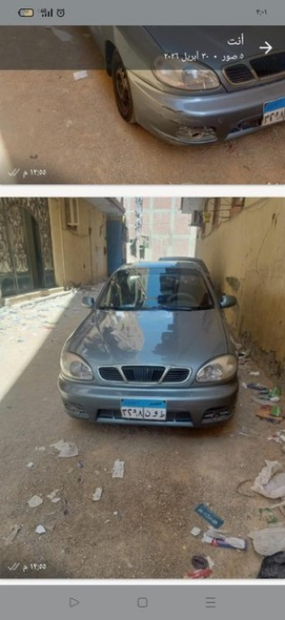 دايو لانوس 2007 رمادي أوتوماتيك مستعملة للبيع في السويس‎