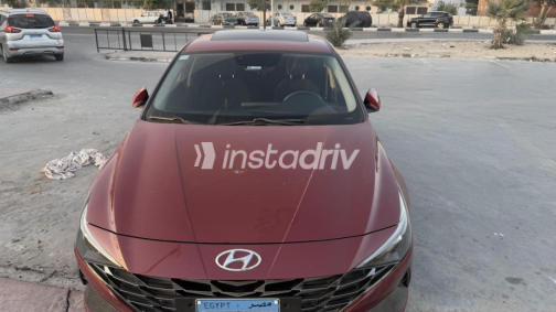 هيونداي إلنترا سى ان 7 2021 أحمر غامق أوتوماتيك مستعملة للبيع في الإسماعيلية - 2