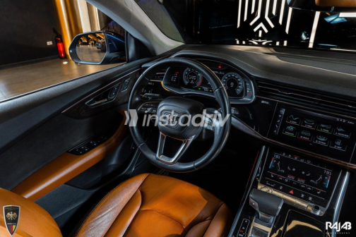 Audi Q8 2019 Dark Blue Automatic Used for Sale in Cairo - 9