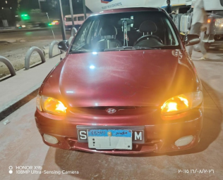 Hyundai Accent 2001 Dark Red Automatic Used for Sale in Helwan